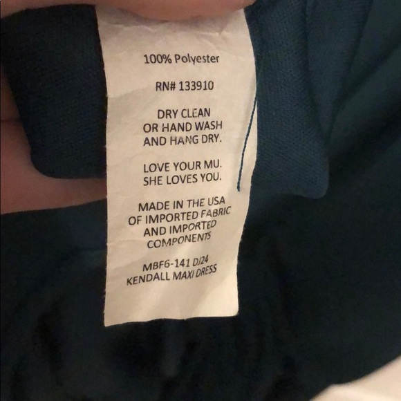 SMYM Kendall Deep Jade Chiffon Maxi Dress - Picture 7 of 7